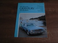 Plymouth Gran Fury 1975 USA prospekt folder katalog broszura