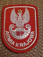Naszywka wojskowa AK DUŻA 8X6 cm.