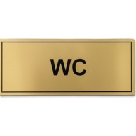Tabliczka na drzwi laminat grawerski 20x7 cm WC złota lub srebrna