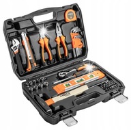 Zestaw Narzędzi Uniwersalny 60 el. Klucze Nasadowe Bity Młotek Walizka NEO