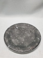 Zestaw 15 talerzyków papierowych z srebrnymi Fajerwerkami