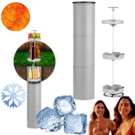 BAREK OGRODOWY LODÓWKA CHŁODZIARKA PODZIEMNA 3-POZIOMY 90X22CM 13 BUTELEK