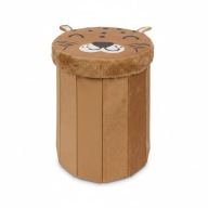 SKŁADANA PUFA TYGRYS SIEDZISKO POJEMNIK SCHOWEK DLA DZIECI DO 75KG 30x35