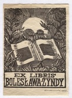 Wiszniewski Kazimierz exlibris Bolesława Żyndy ekslibris sygnowany 1955 r.