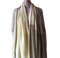 Miękki Delikatny SZAL OLIWKA KREM duży**200/75cm