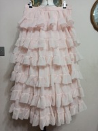 SPÓDNICA szyfonowa falbany 38