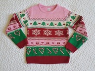 Pepco piekny kolorowy sweterek wzorki roz 134