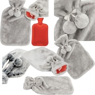 TERMOFOR DUŻY NA WODĘ GUMOWY LEWER SZARY DLA NIEJ WALENTYNKI