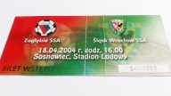 bilet ZAGŁĘBIE Sosnowiec - ŚLĄSK Wrocław 18.04.04