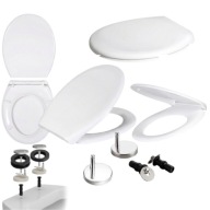 DESKA SEDESOWA WOLNOOPADAJĄCA DUROPLAST BIAŁA ANTYBAKTERYJNA TOALETOWA WC