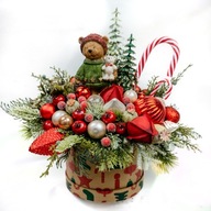 Świąteczny flowerbox stroik dekoracja kompozycja Boże Narodzenie