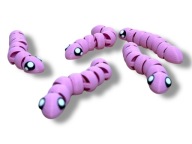 Robak gąsieniczka gąsienica figurka 3D z ruchomymi elementami elastyczna