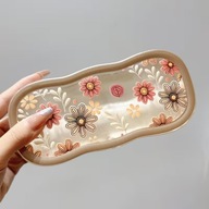 ETUI NA OKULARY RÓŻOWE KWIAT OTWIERANE MOCNE PLASTIK MODNE ANIME ŁADNE