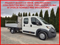 Peugeot BOXER 3.0 180KM Brygadowka Kufer Doka 7-osob Maxi, skrzynia,155tys