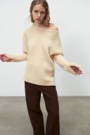 ZARA SWETER ASYMETRYCZNY KREM BLOG R.S NOWY!