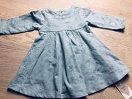 M&S błękitna sukienka w zwierzątka 3-6 m 68 cm