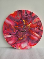 Żywa lawa, abstrakcja, farby akrylowe, aukcja charytatywna