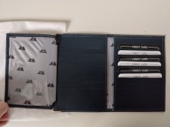 Śliczne etui na karty i dokumenty First Hydro granatowe bardzo pakowne