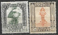 LIBIA POCZTA- Kolonia Włoska 1924 * Mi 53, 57 (038/039)