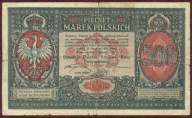 500 Marek Polskich 1919 r. - UNIKAT !!!!!!!!!!!!!!ł!!!!!
