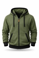 Bluza męska ZIP hoodie zielona (oliwka) 250g | Casual / Outdoor | L