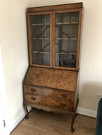 Stylowy sekretarzyk / biblioteczka z witryną | oryginał z Anglii