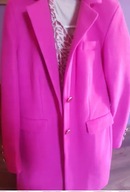 Płaszcz damski M elegancki fuksja róż PL