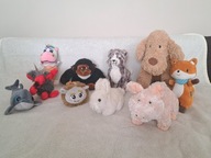 Zestaw maskotek 10szt Miś Pluszak Świnka Piesek Lisek Kotek Z373