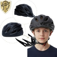 KASK ROWEROWY DLA DZIECKA NASTOLATKA Z DASZKIEM ROZM. 54-62CM REGULOWANY