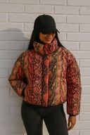 Kurtka wzór skóra węża - komin - L/XL