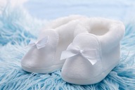 Buciki na chrzest FUTERKO chłopiec dziewczynka 13 cm LIKWIDACJA SKLEPU-50%