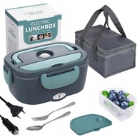 Elektryczny lunch box podgrzewany do samochodu/tira/domu 60W 12/24V + torba
