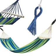 HAMAK OGRODOWY DWUOSOBOWY HUŚTAWKA DO OGRODU 200KG 290X150 PAŁĄK