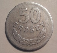 50 groszy 1957 rok. Cenna i rzadka, mała skrętka.