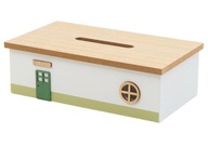 DREWNIANY POJEMNIK PUDEŁKO NA CHUSTECZKI CHUSTECZNIK Domek