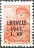 NIEMCY REICH Mi 2 OKUPACJA ŁOTWY **