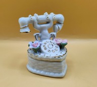 RETRO Telefon z porcelany BASSANO cudna szkatułka