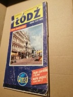 Łódź stary plan miasta autobusy tramwaje