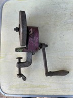 Szlifierka ręczna stołowa / ostrzałka na korbkę | PRL, vintage