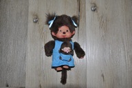 pluszak maskotka cudn małpka Monchhichi mama z dzieckiem 18 cm