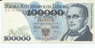 100000 zł seria AN z 1990 roku/orginał/-2