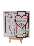 Kartki Pamiątka Ślub Para Młoda W Kwiatach K4 Róż – Czerwień