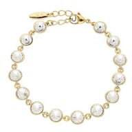 81644 Bransoletka 18K pozłacana 17+3 CM 8MM CRYSTAL Swarovski