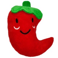 PLUSZOWA Zabawka Dla PSA PAPRYCZKA 12cm Małych PSÓW z Piszczałką CZERWONA