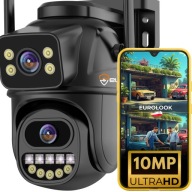 PODWÓJNA KAMERA WIFI FUNKCJE AI ZEWNĘTRZNA 4K OBROTOWA 10MPX ULTRA HD ZOOM
