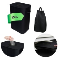 KOSZ DO SEGREGACJI 100 L NA BUTELKI I PUSZKI Z WYJMOWANYM WORKIEM CZARNY