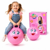 PIŁKA DO SKAKANIA DLA DZIECI SKOCZEK GUMOWY Z USZAMI 45cm MOCNA RÓŻOWA 3+