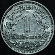 1 Marka 1934 G - Niemcy - III Rzesza - piękny egzemplarz
