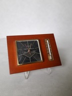 DREWNIANY BAROMETR TERMOMETR ŚCIENNY