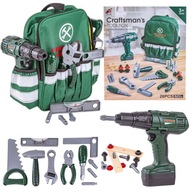 ZESTAW Małego MAJSTERKOWICZA PLECAK Z Narzędziami Dla Dzieci Wiertarka Piła
